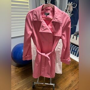 Pink Double-Breasted Trench Coat with nice lining